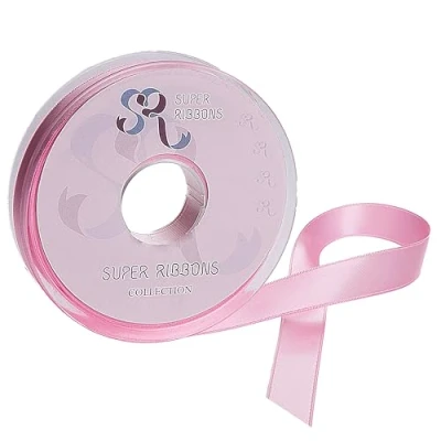 Image of SR SUPER RIBBONS®™ Full Reel 10mm Double Faced Satin Ribbon, 20 Metres on Pink