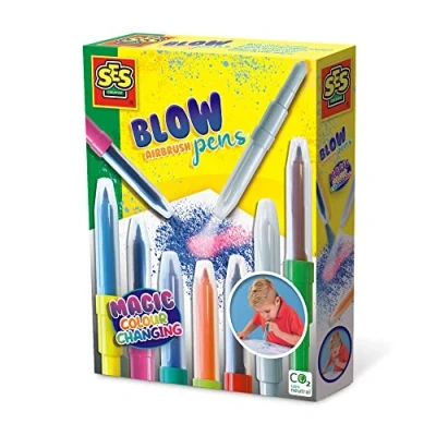 Image of SES Creative Blow airbrush pens Magic colour changing