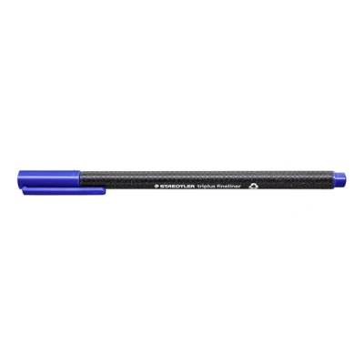 Image of STAEDTLER 334 3 Triplus Fineliner Superfine Pen, 0.3mm Line Width Blue (Box of 10)