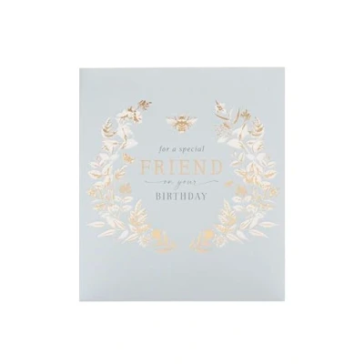 Image of UK Greetings Birthday Card for Her/Friend Green &amp; Gold Design