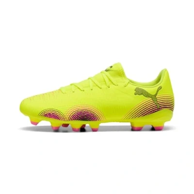 Image of PUMA Unisex Future 8 Play FG/AG Soccer Shoe, Yellow Alert Black Sun Struck, 11.5 UK