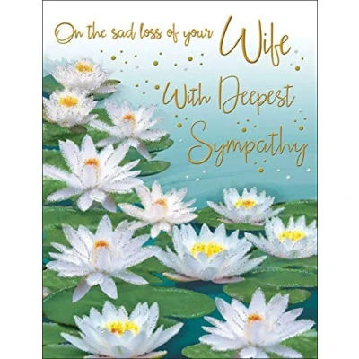 Image of Regal Publishing Occasion Card Sympathy Wife 8 x 6 inches,bluebeigegreen