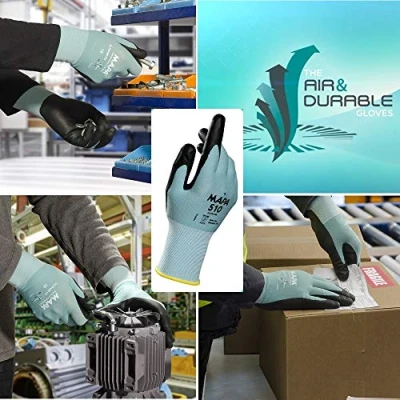 Image of Ultrane 510 Polymer Work Gloves, Mechanical Protection, Automotive, Mechanics, Warehouse, Maintenance, Assembly, Factory, Green, Size 7 Small (1 Pair) Safety Gloves (Small)