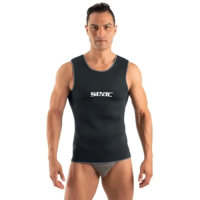 Image of SEAC Men&#039;s Man 2 5mm Soft Neoprene Undersuit, Black, M UK