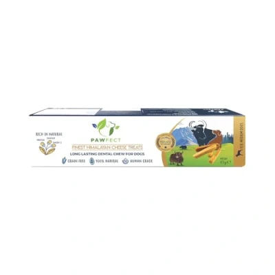 Image of Pawfect Himalayan Cheese Dental Chew for Medium Sized Dogs Pack of 1 bar (65g) 100% Natural dog treat Grain &amp; Rawhide free Long Lasting