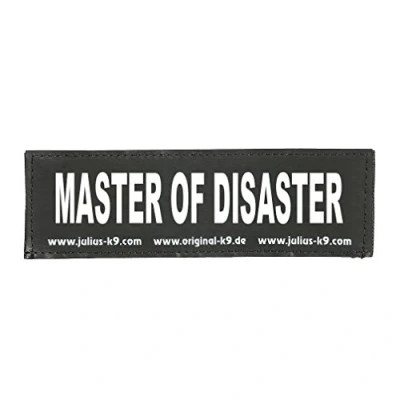 Image of Interchangeable Patches, 1 pair, MASTER OF DISASTER, Size: Small, Black
