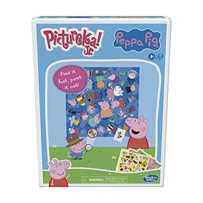 Image of Hasbro Pictureka! Junior Peppa Pig Game, Picture Fun Board Game for Preschoolers, Games 4 Year Olds and Up, No Reading Required