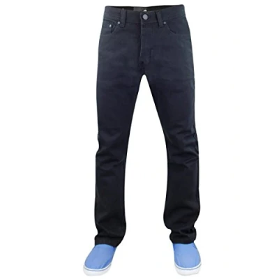 Image of Enzo Men&#039;s Ez359 Jeans, Black, 44W 32L UK