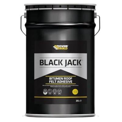 Image of Everbuild 904 Black Jack Bitumen Based Adhesive Bond for Roof Felt and Suitable Cold Gritting Solution 25 Litre