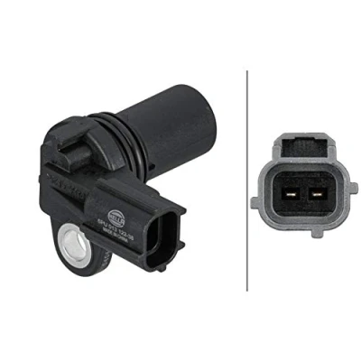 Image of 15229012, 20883241, 22740468, 22870821 ABS Sensor HELLA 6PU 230 040 421 Front Axle with holder Hall 2 pin connector 631mm