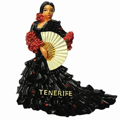 Image of 3D Flamenco dancer Tenerife Spain Fridge Magnet Tourist Souvenir Sticker,Home &amp; Kitchen Decoration,Tenerife Refrigerator