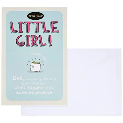 Image of Dad Birthday Card from Little Girl, Funny Her, Emotional Rescue Wallet, Daughter, Greetings Card, 159x235mm