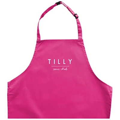 Image of Stickerscape Personalised sous chef apron (Child) (Pink, Junior)