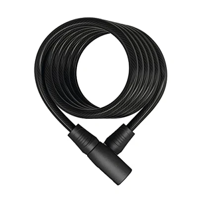 Image of ABUS spiral cable lock Star 4508K/150 Bicycle made of 8 mm thick security level 2 Black