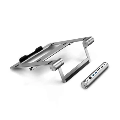 Image of EPICO 8 port USB Type C Connection Hub &amp; Stand Space Grey