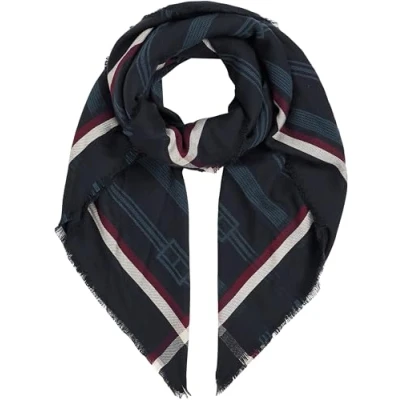 Image of Tommy Hilfiger Essential FLAG Square Foulard, Women&#039;s, Size: One Size, Space blue