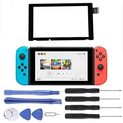 Image of NB+ Touch Screen Replacement Compatible with Nintendo Switch 2017 Front Digitizer Glass Black (Not LCD display)