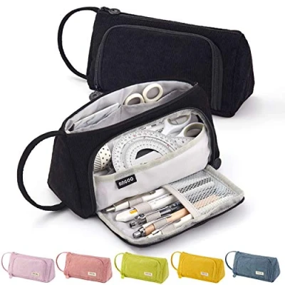 Image of ONCCI Pencil Case Girls Large Capacity Teenager Pens for School &amp; Office (Black)