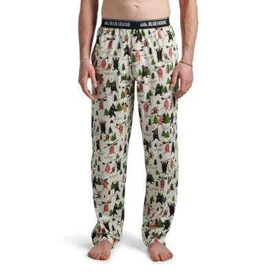 Image of Little Blue House by Hatley Men&#039;s Pyjama Pants Pajama Bottom, May The Forest Be with You, XX Large