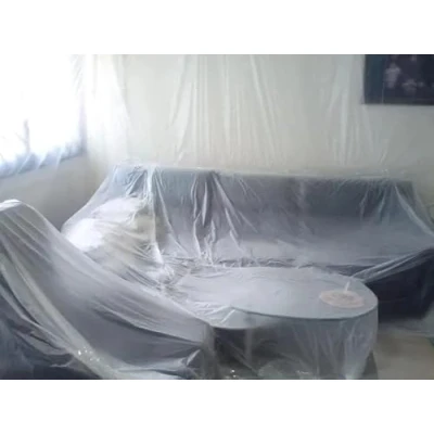 Image of 4m x 25m Large Plastic Dust Sheet Polythene Roll All Purpose Decor8 Visqueen