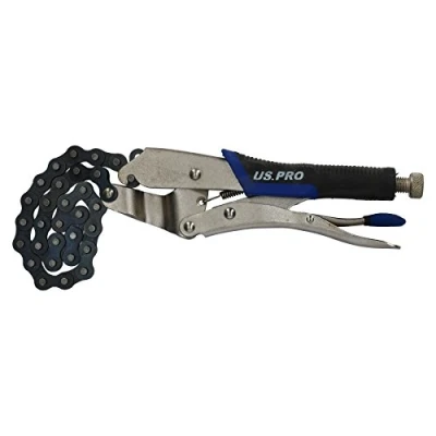 Image of AB Tools US Pro Locking Chain Wrench Oil Filter Removal Remover Clamp Up to 140mm Diameter