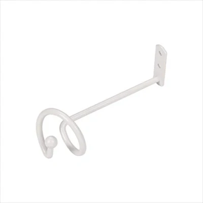 Image of HomeHarmony® Pair of Metal Curtain Swag Valance Holder Hook Holdback (White)