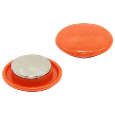Image of FIRST4MAGNETS F4M40ND2 Orange 2 Power Notice Board/Planning Magnet (40mm Dia x 11mm high) (Pack of 2), Set Pieces