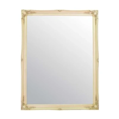 Image of Huge Ivory Overmantle/Wall Mirror complete with Premium Quality Pilkington&#039;s Glass Size: 42 inches x 54 (107cm 137cm) ITV Show Supplier BEST PRICE ON AMAZON ONLY AVAILABLE FROM SHABBY CHIC MIRRORS