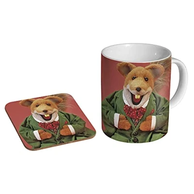 Image of mugmart Basil Brush Ceramic Coffee Mug + Coaster Gift Set …