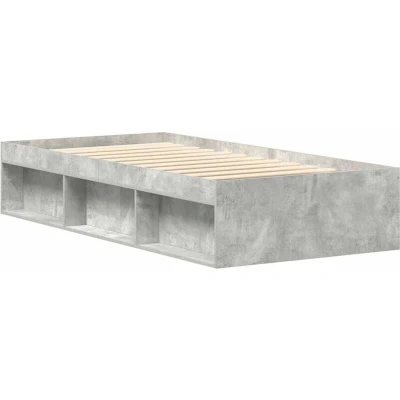 Image of vidaXL Bed Frame without Mattress Concrete Grey 75x190 cm Small Single