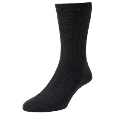 Image of 1 Pair Black Original Wool Softop Socks Men&#039;s 11 13 Mens HJ Hall