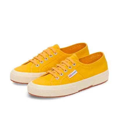 Image of Superga Cotu Classic Yellow Canvas Women&#039;s Lace Up Shoes 7