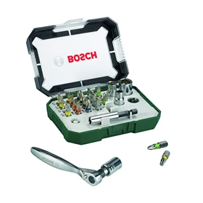Image of Bosch 26pc. Screwdriver Bit and Ratchet Set (PH , PZ Hex T S Bit, Accessories Drill Screwdriver)