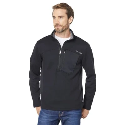 Image of Spyder Active Sports Mens Bandit Half Zip, Black, XX Large