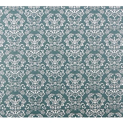 Image of Melody Jane Dolls House Renaissance White on Blue Miniature Print 1:12 Scale Wallpaper
