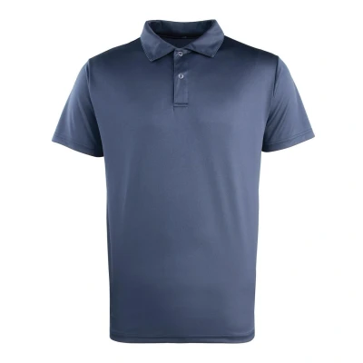 Image of Premier Unisex Adult Coolchecker Pique Polo Shirt (Navy) Size Small
