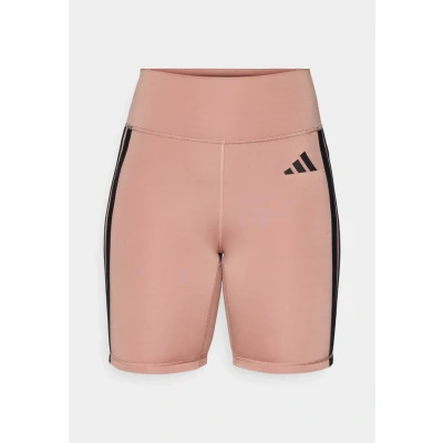 Image of adidas Performance Optime Essentials 3STRIPES Short Leggings Leggings, Women&#039;s, Size: XSx5&quot;, Warm clay/black