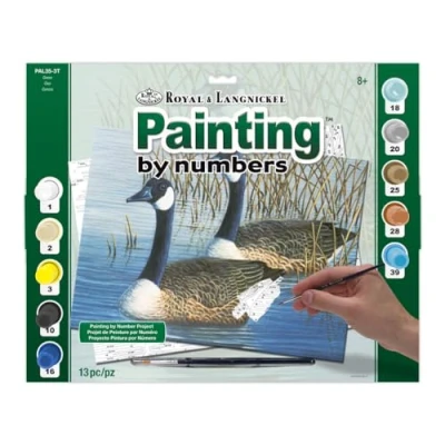 Image of Royal &amp; Langnickel 11 x 15 inch Geese Pre Printed Paint by Number Painting Set