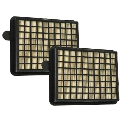 Image of Vhbw 2x filter compatible with Fakir Prestige 2000, 1900, 2300, 2100, Azuro, 1800 Vacuum Cleaner HEPA/flat fold Black White