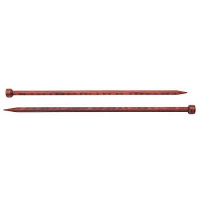Image of KnitPro 25 cm x 5.5 mm Cubics Single Pointed Needles, Rosewood