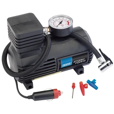 Image of Draper Storm Force 12V Mini Analogue Air Compressor, 250psi Max.
