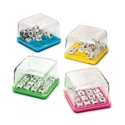 Image of Baker Ross AR490 Mini Word Games Value Pack — Novelty Toys for Kids, Perfect Party, Loot or Prize Bag Filler (Pack of 4), Asst Colours