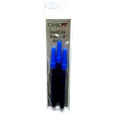 Image of Tombow Liquid Ink Rollerball Refills 3 Pack 0.5mm Blue BK LP05 2HP