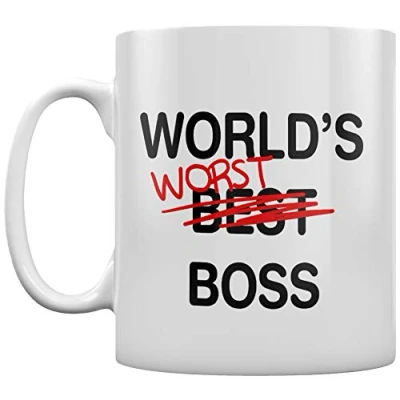 Image of World&#039;s Worst Boss Mug for Tea or Coffee White