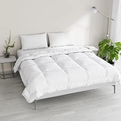 Image of Italian Bed Linen Two Tone Winter Duvet Dreams and Whims, White/White, Double 250 x 200 cm
