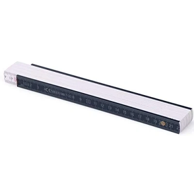 Image of BL52 Folding Ruler Scale 2 m Black White Duplex