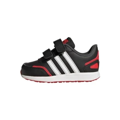 Image of adidas Unisex Baby VS Switch 3 Lifestyle Running Hook and Loop Strap Sneaker, core Black/FTWR White/Vivid red, 5 UK Child