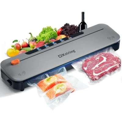 Image of DXstring Vacuum Sealer Machine, for Dry and Moist Food Preservation, Machine with 15 Bags Built in Cutter