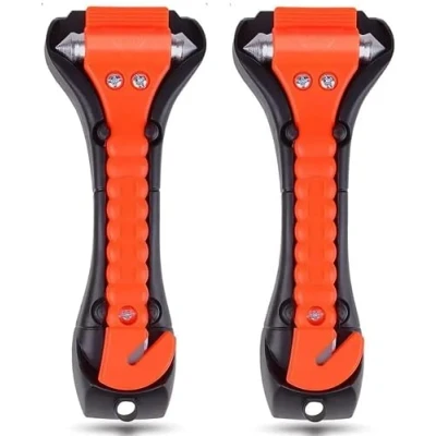 Image of Xtremeauto X2 Car Escape Tool Window Breaker Cutter Hammer And Seatbelt Cutter, Safety Emergency Smasher, Break Glass With Ease, Seat Belt Cases