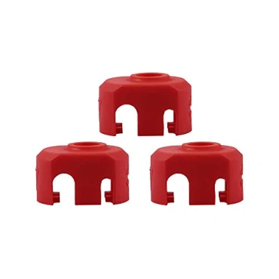 Image of 3 Pack Red Silicone Sock Covers for Dragonfly HOTEND BMS and BMO Heater Block (3X Cover)